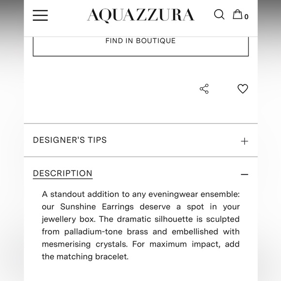 Aquazzura sunshine earrings with box and pouch - Picture 9 of 12